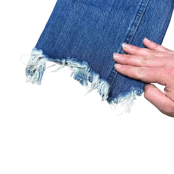 We The Free Maggie Straight leg bite hem distressed jeans 26 - Picture 8 of 12